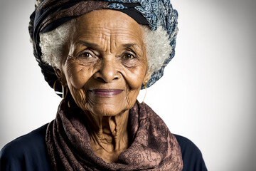 Fototapeta na wymiar Elderly African American Woman: A Life of Wisdom and Experience