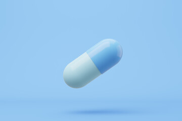 3D element health care icon isolate on blue background. 3d object for health care. 3d render illustation.
