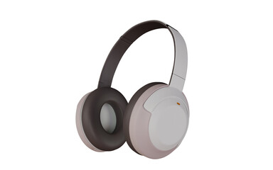 Desain headphone 3d rendering untuk produk mockup