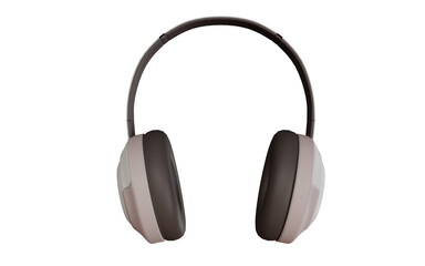 Desain headphone 3d rendering untuk produk mockup