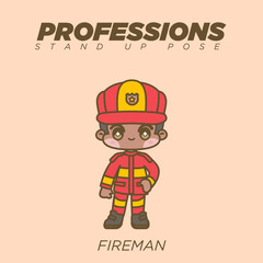 CUTE KAWAII PROFESSIONS STANDING UP