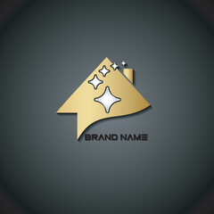 Star logo and house icon design stock template. star vector icon