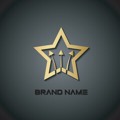 Rising star future shape business arrow logo icon