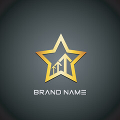 Arrow and star logo concept logo icon design