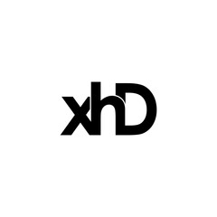 xhd letter initial monogram logo design