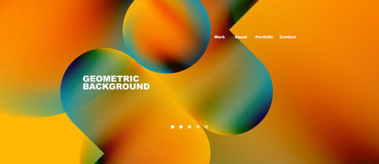 Round shapes and circles with liquid gradients