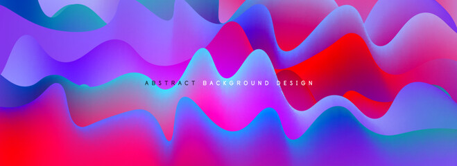 Dynamic liquid waves abstract background for covers, templates, flyers, placards, brochures, banners