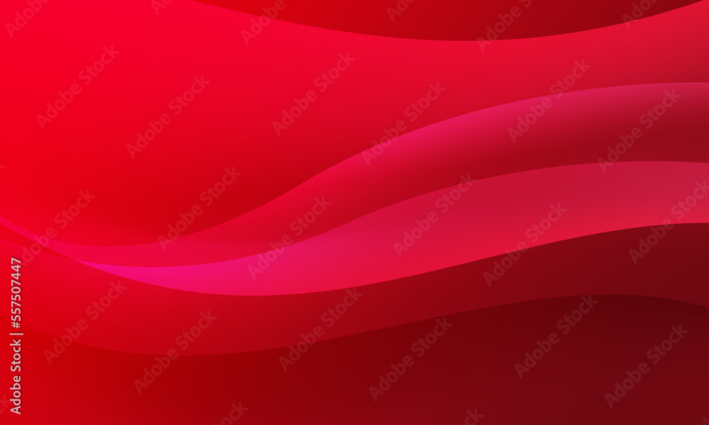 Wall mural red wave curve line shine light abstract background