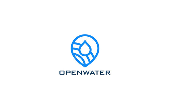 Pin And Water Drop Logo Design Templates