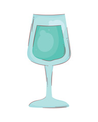 green wine cup drink