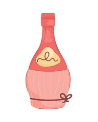 pink wine drink bottle