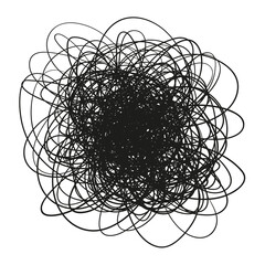 Chaos. Abstract tangled texture. Random chaotic lines. Hand drawn dinamic scrawls. Black and white illustration. Background with lines. Universal pattern. Art creation