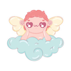 cupid angel in cloud