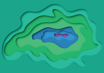 Vector of background colorful paper cut shapes. 3D abstract paper art style, design layout for business presentations, flyers, posters, prints, decoration, cards, brochure