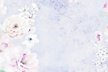 Abstract beautiful floral roses illustration