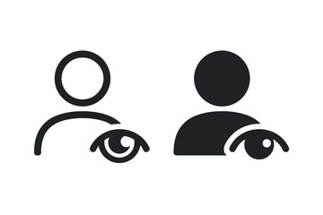 Profile person eye icon. Illustration vector
