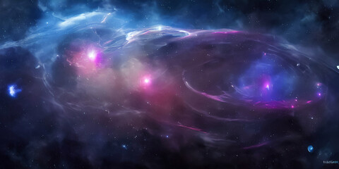 Obraz na płótnie Canvas space nebula background