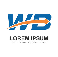 Monogram Logo Initial Letters WB