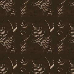 Foliage leaf branch brown pattern a watercolor