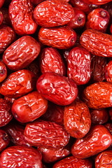 jujube,close up of dried red dates background