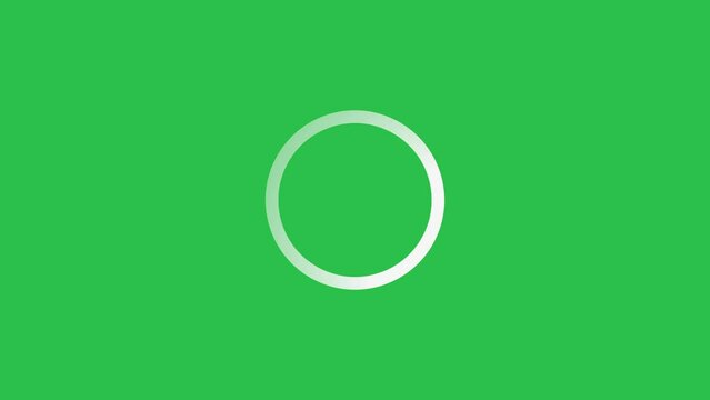 Rotating circle on green screen background motion graphic effects. 