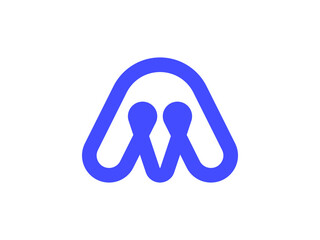 Lettering Av logo mark , letter a logo and app icon design for visual identity