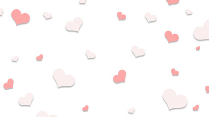 love heart white and pink for valentine day background