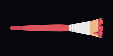 Flat vector painting tools in childish style. Hand drawn art supplies