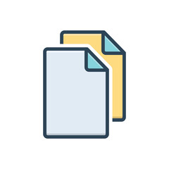 Color illustration icon for plain