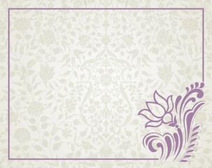 water lily, wedding card design, royal India	
