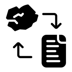 paper glyph icon