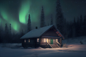 A magnificent Aurora Borealis landscape background, Generative AI