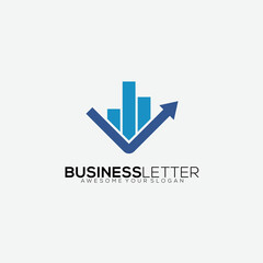 business letter gradient logo vector