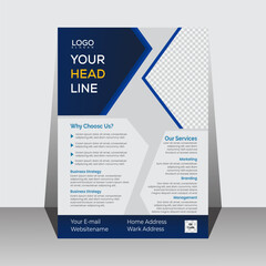 Obraz premium Corporate business A4 flyer template vector design set advertise marketing, promotion, cover page. IT Company, creative Unique Design Create Graphic design layout