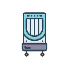 Color illustration icon for cooler