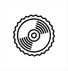 circular saw icon vector illustration logo template for many purpose. Isolated on white background.