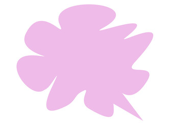 ポップな吹き出し雲型 ピンク