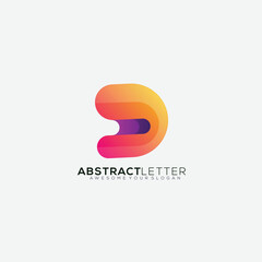 abstract letter design template logo