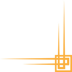 gold line corner, border, frame decoration