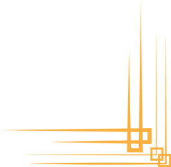 gold line corner, border, frame decoration