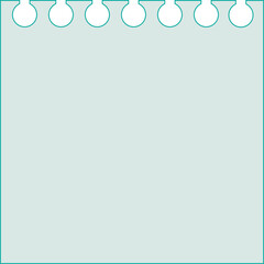 cute green planner paper, journal memo banner decoration