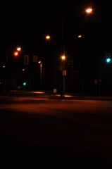 night traffic light