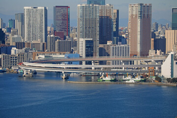 Obraz premium レインボーブリッジのループ線