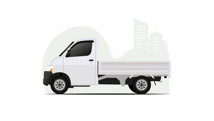 Delivery Pick-up car vector illustration template