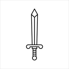knight sword icon.Vector illustration isolated on white background. EPS 10