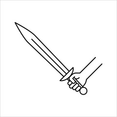knight sword icon.Vector illustration isolated on white background. EPS 10