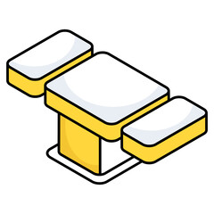 Creative design icon of medical bed