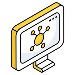 Modern design icon of online topology 