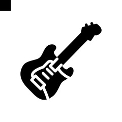 guitar electric logo design vector