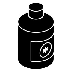 A unique design icon of drugs bottle